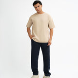 Airy Cotton Oversized T-Shirt - Cream Beige
