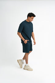 Waffle Knit Twin Set - Blue