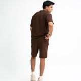 Waffle Knit Twin Set - Chocolate Brown