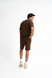 Waffle Knit Twin Set - Chocolate Brown