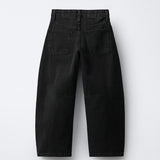 BARREL FIT JEANS - BLACK