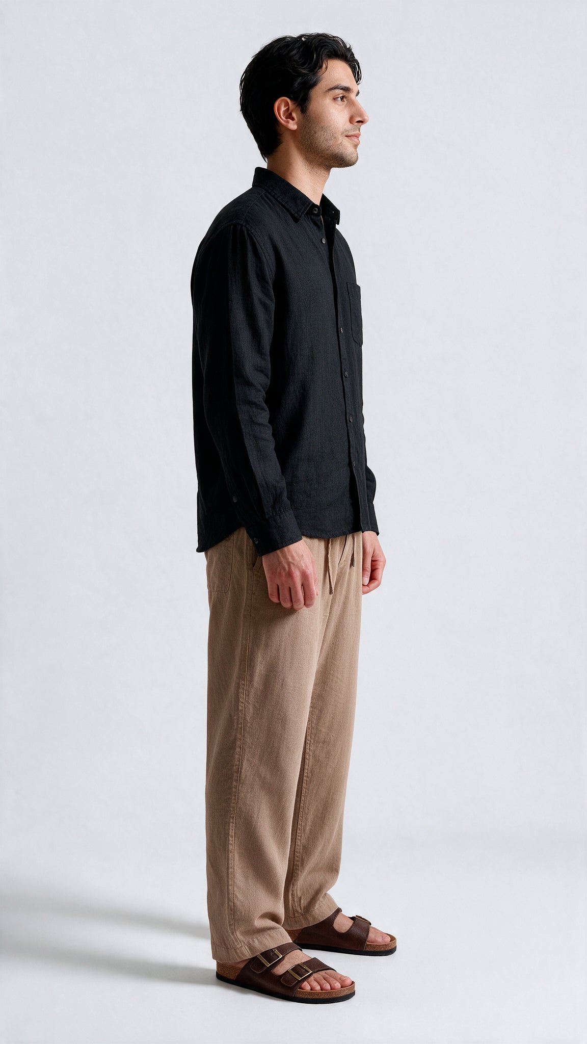 Linen Pant - Sand Brown