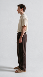 Linen Pant - Walnut Brown