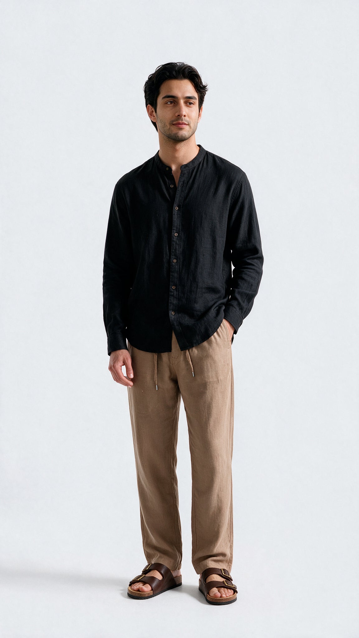 Linen Pant - Sand Brown