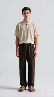 Linen Pant - Walnut Brown