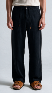 Dress Linen Pant - Black