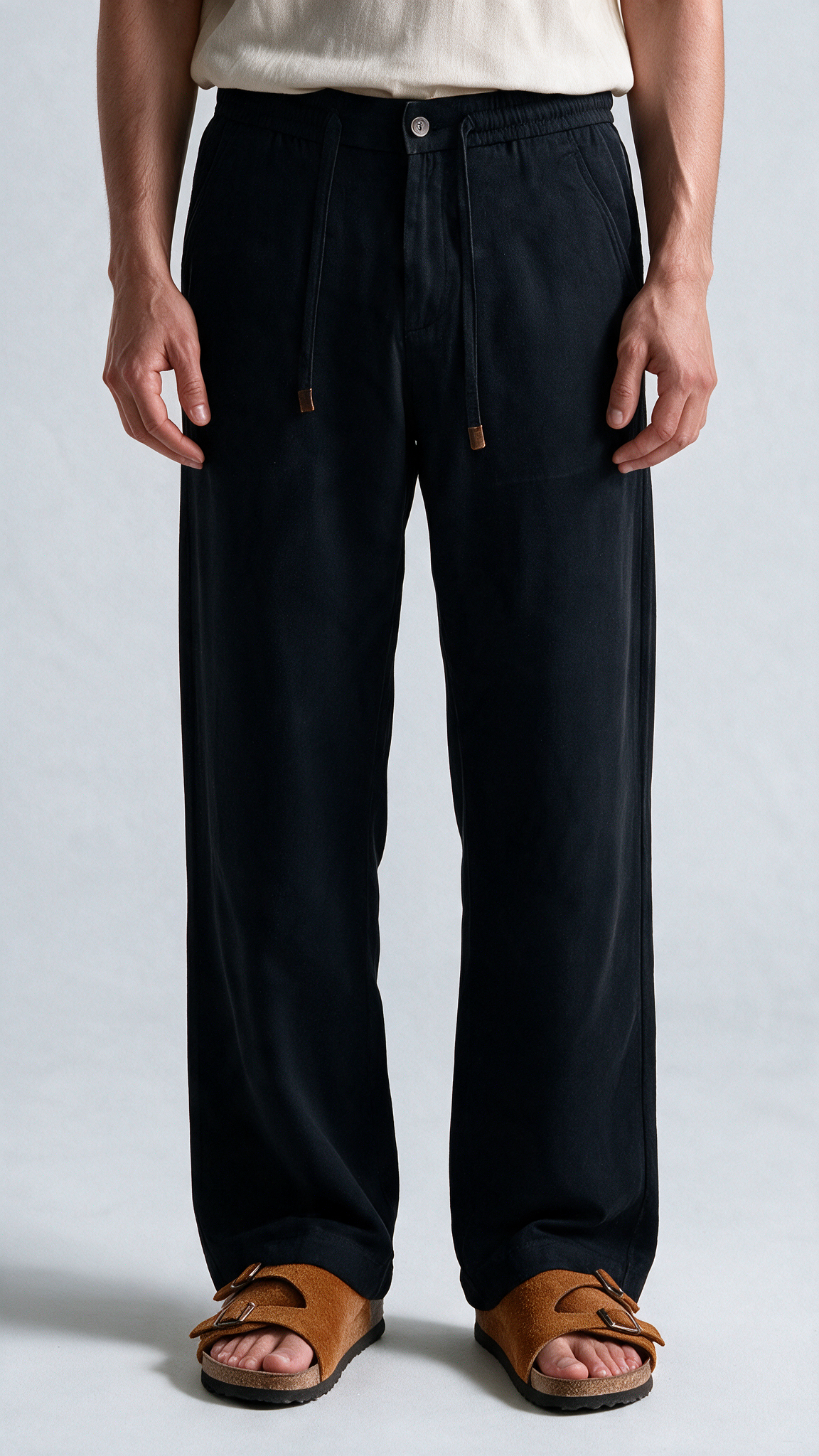 Dress Linen Pant - Black