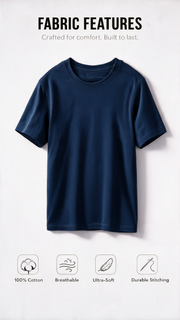 Classic Everyday Tee - Navy Blue