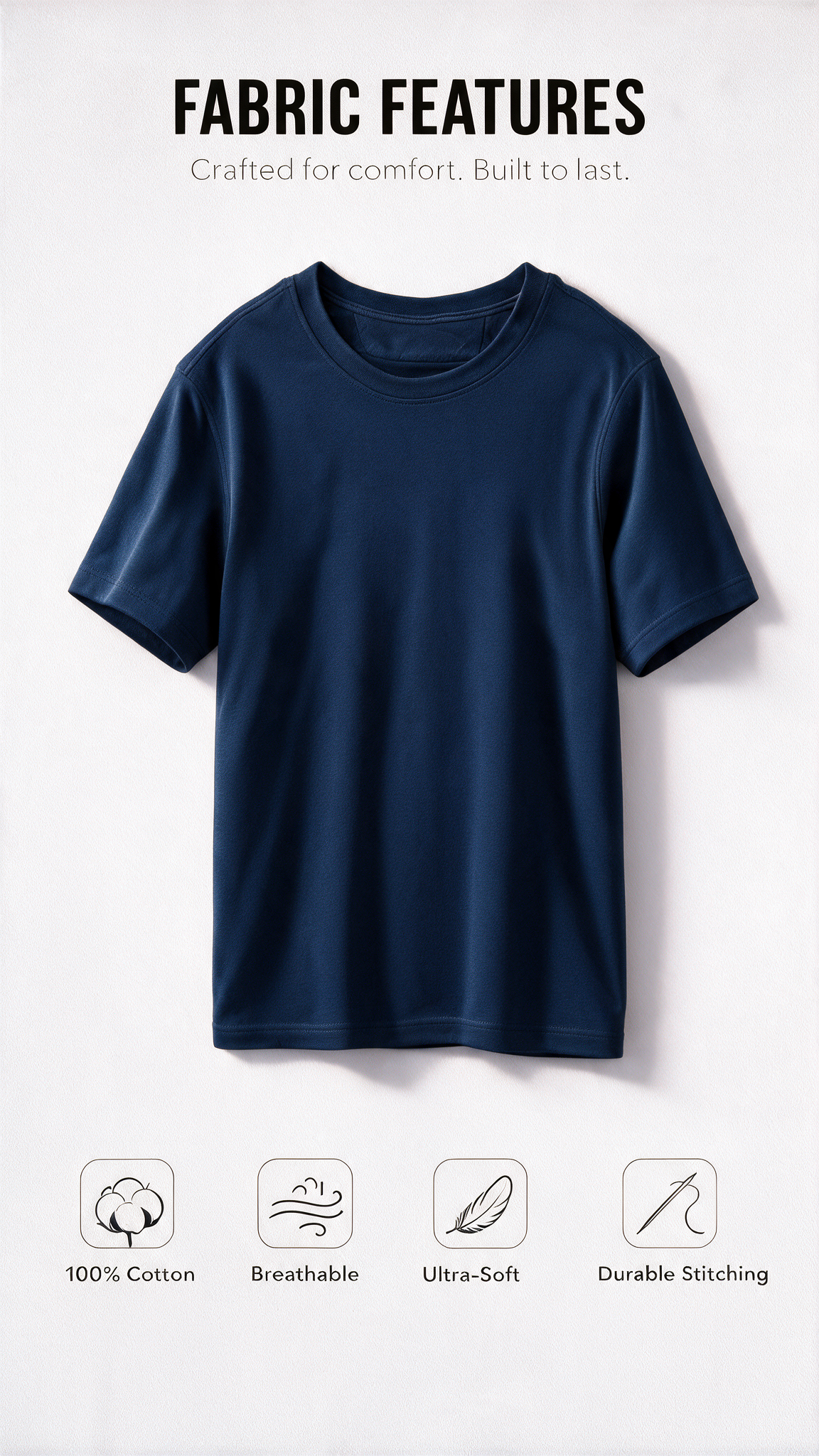 Classic Everyday Tee - Navy Blue