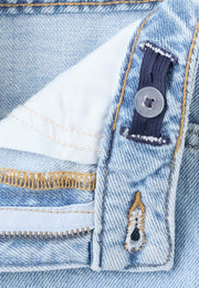 RETRO STAR DENIM SKIRT - ICE BLUE