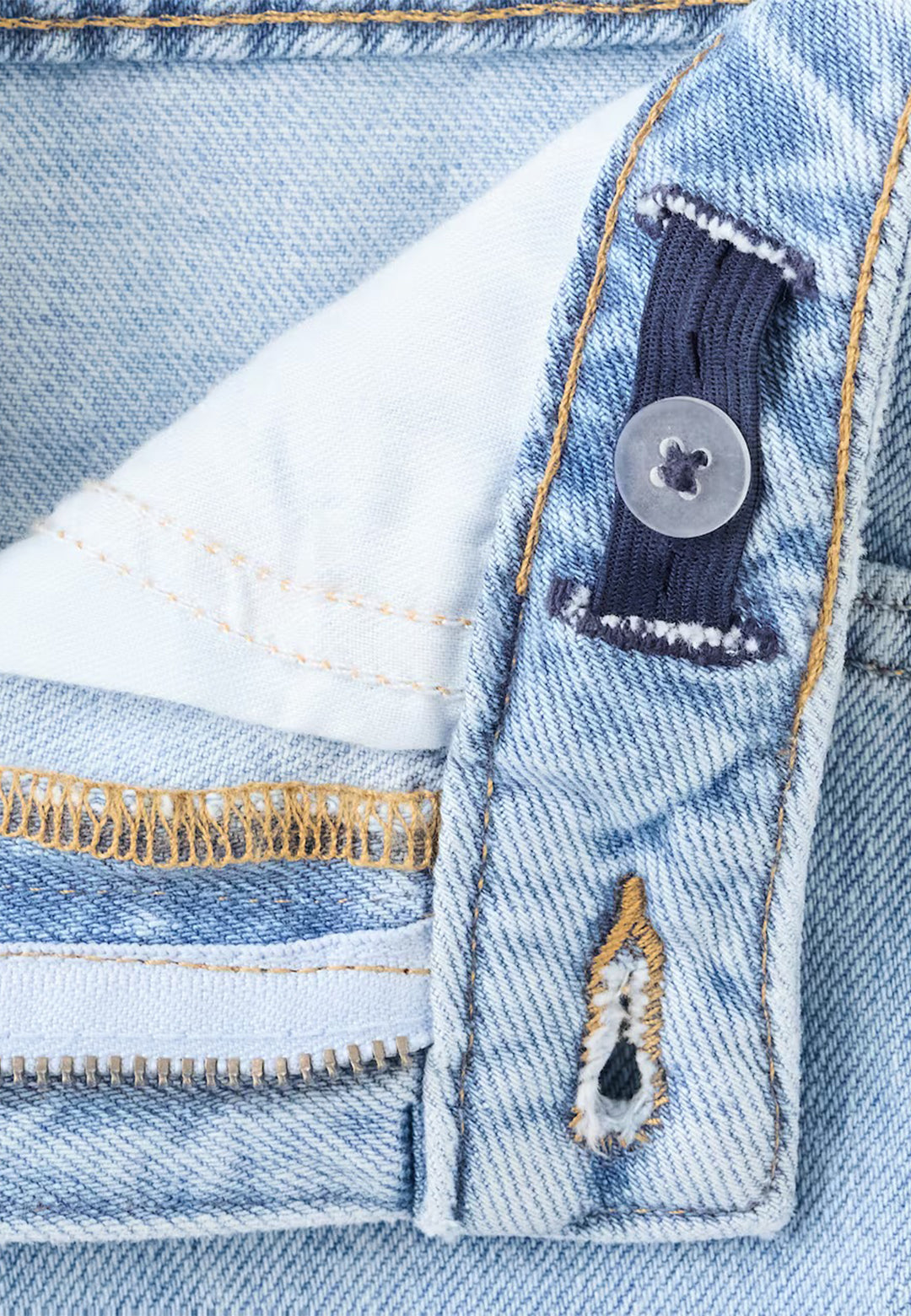 RETRO STAR DENIM SKIRT - ICE BLUE