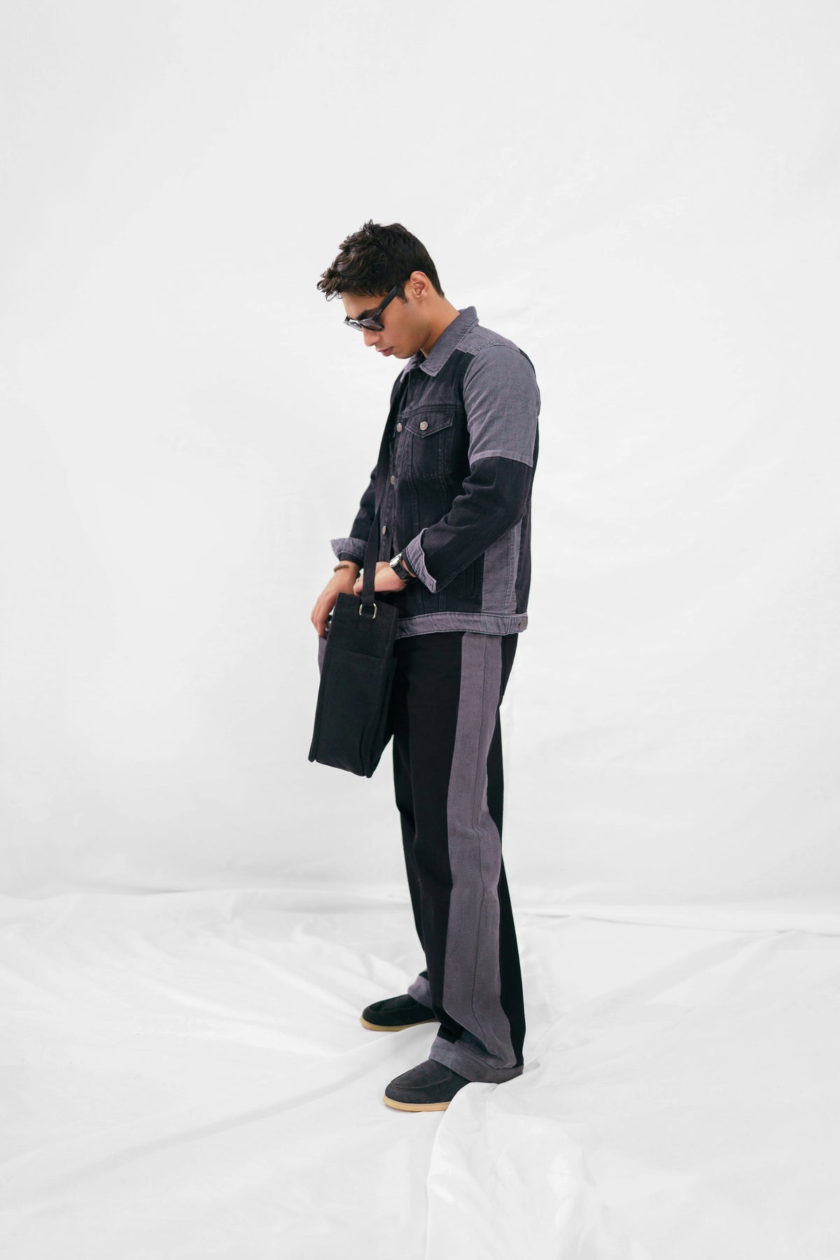 Denim Jacket - Black & Grey