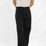Straight Wide Leg Jeans - Black
