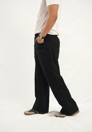 Straight Wide Leg Jeans - Black