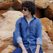 Single Pocket Shirt Blue