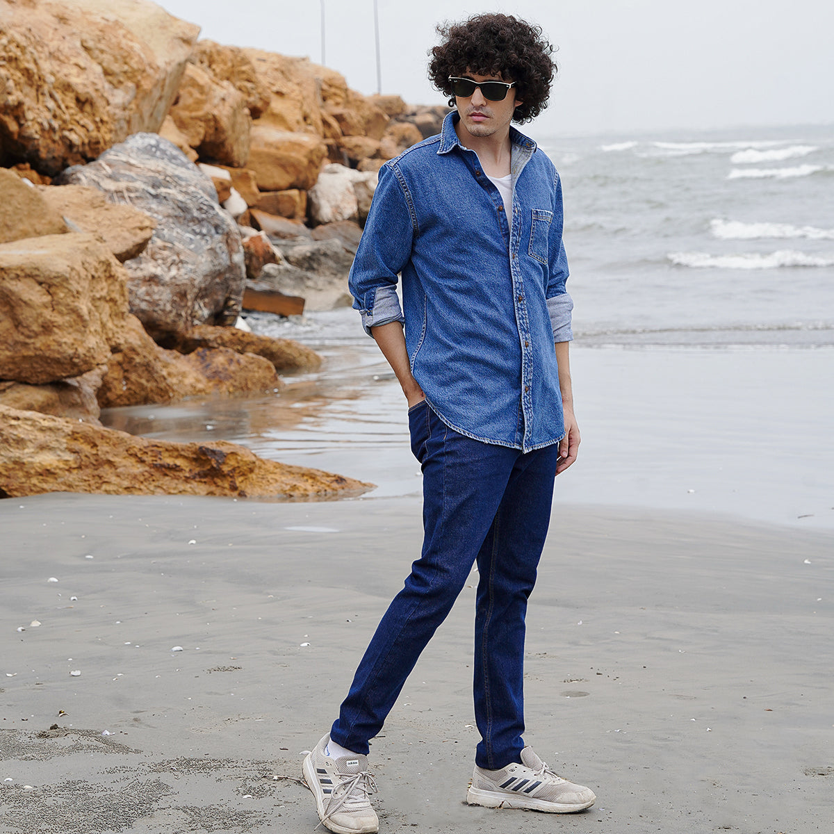 Single Pocket Shirt Blue