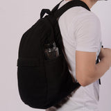 Single Zip Backpack (Black)
