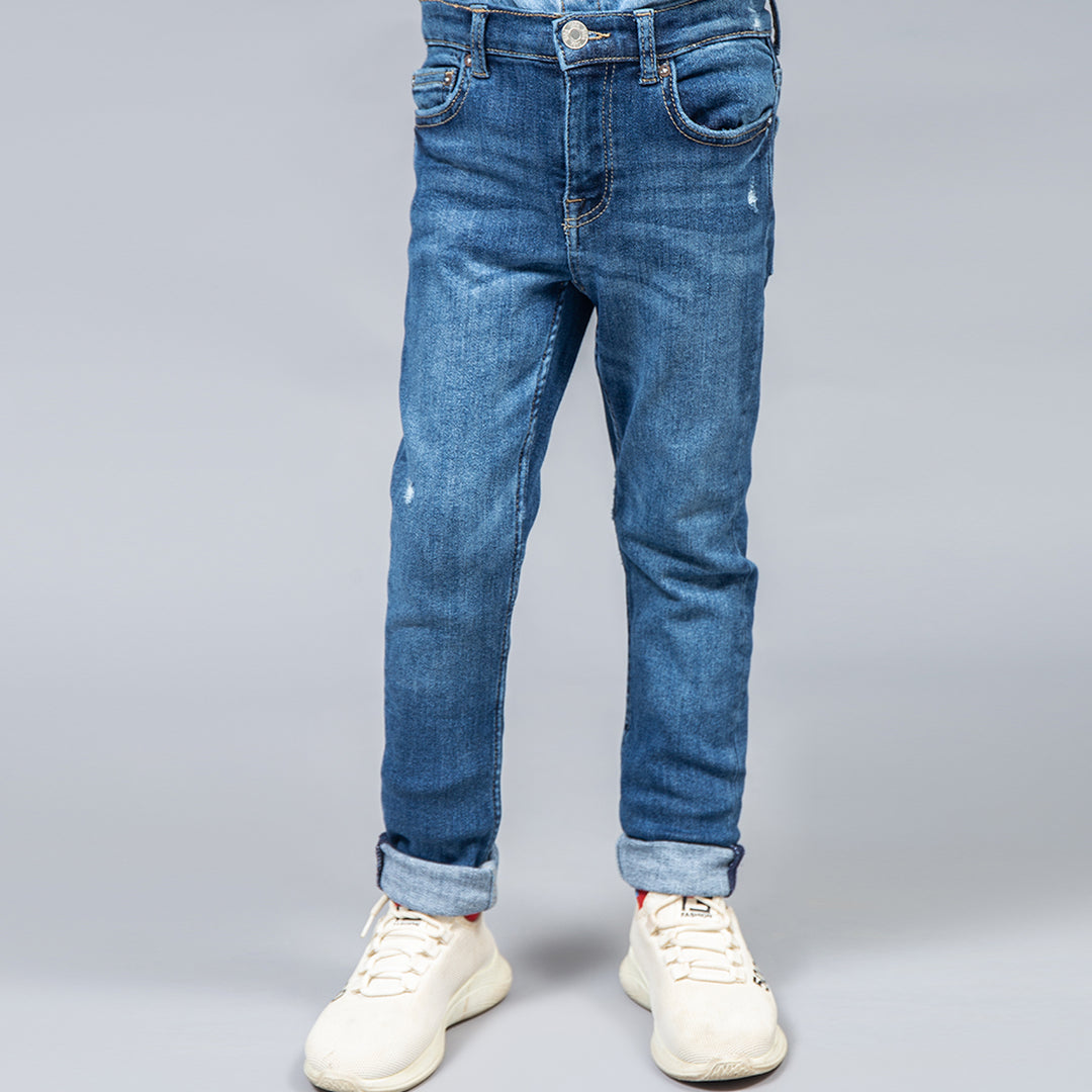 Boys Dark Blue Denim Jeans
