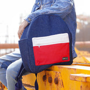 Bag Pack 3 Tone Double  Zipper